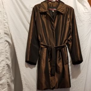 NWOT Escada Shimmering Brown Trenchcoat